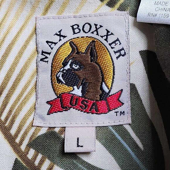 Max Boxxer Hawaiian Shirt Mens Large L Multicolor Floral‎ Tropical Beach Cotton - Picture 10 of 11